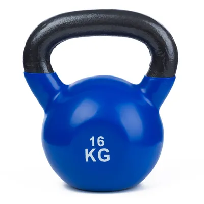 Produktbild von Sport-Thieme Kettlebell "Vinyl", 16 kg, Blau