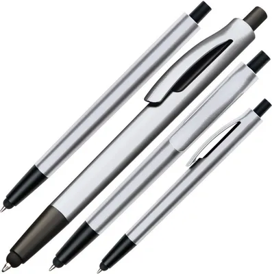 Produktbild von 10 Touchpen Kugelschreiber / Farbe: silber