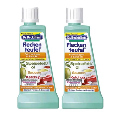 Produktbild von 2x Dr. Beckmann Fleckenteufel Fetthaltiges & Saucen 50 ml - Mit 3-Fach-Fettlöse