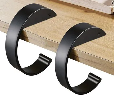 Image de Support de table pliable en métal pour sacs à main, lot de 2