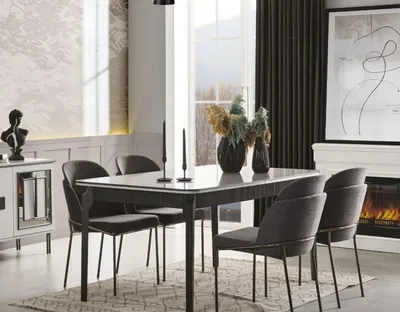 Immagine prodotto di Set sala da pranzo Tavolo da pranzo e 4x sedie Set da pranzo moderno 5 pezzi nuovo
