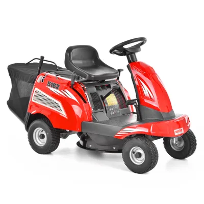 Produktbild von Aufsitzmäher Benzin Rasentraktor HECHT 5162 | 62 cm Schnittbreite | B&S Motor | Elektrostart | 130L Fangkorb