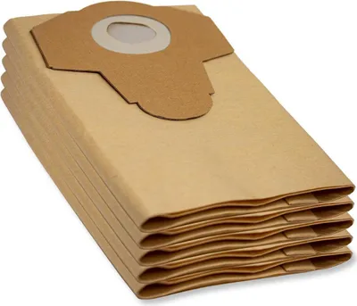 A stack of brown paper vacuum cleaner bags.