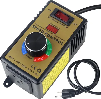Image de 4000W AC Régulateur de vitesse de moteur 120V 15A, Régulateur de tension variable avec protection contre les surcharges pour ventilateurs et outils électriques