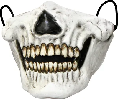 Produktbild von Schädel Mundmaske - Kostüm Maske Halloween Fasching