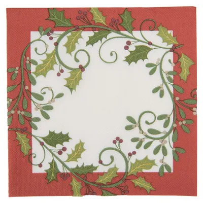 Produktbild von Clayre & Eef Servietten Papier 20er Set 33x33 cm Weiß Papier
