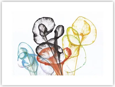 Produktbild von Poster - Poster ohne Rahmen - Blumen Abstraktion Surrealismus - 40x30 cm - Wand Bild - Wanddeko - Wandbilder - Kunstposter - Wandposter - Bilder - Kunstdruck - Wanddekoration - P2XAA40x30-4444