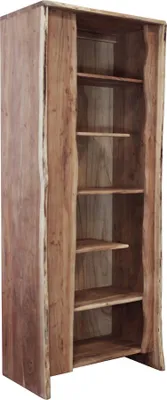 Immagine prodotto di Milani Home - libreria in legno massiccio di design moderno industrial cm 80 x 45 x 200 h - Marrone