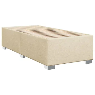 Produktbild von vidaXL Bettgestell ohne Matratze Creme 90x190 cm Stoff