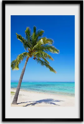 Produktbild von Bild - Bilderrahmen - 40 cm x 60 cm - MDF - Rahmen - Wandkunst - Tropischer Strand