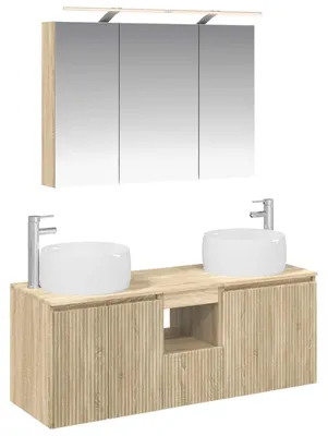 Produktbild von vidaXL Badezimmerschrank-Set 4 stk. Sonoma-Eiche Holzwerkstoff