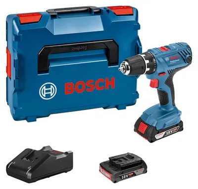 Produktbild von Akku-Bohrschrauber GSR 18V-21, 2x Akku GBA 18V 2.0Ah in L-BOXX
