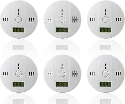 Produktbild von Bettizia CO Melder 6er Set weiß Feuermelder Kohlenmonoxid Warnung 85 dB mit LED