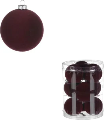Obrázek produktu pro Autronic Sametové ozdoby, pr. 6 cm (9 ks) VAK134 BOR