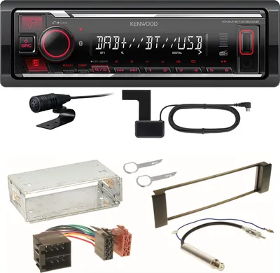Produktbild von Kenwood KMM-BT408DAB Bluetooth DAB USB Einbauset für Seat Leon Toledo 1M