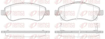 Produktbild von REMSA Bremsbeläge Satz Vorne Bremsklötze für HONDA CR-V III (RE) 1289.02
