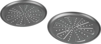Produktbild von 2er Set - CHG Pizza-Backblech antihaftbeschichtet Durchmesser: 28 cm Pizzablech Pizza Emaile