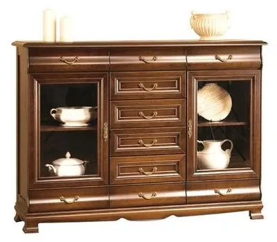 Immagine prodotto di Cassettiera credenza mobile cassettiere legno vetro soggiorno design scaffale hotel