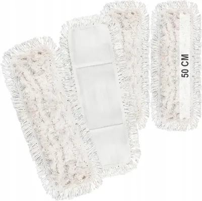 Produktbild von 4x Mikrofaser Mopaufsatz für Flachmopp 50x13cm