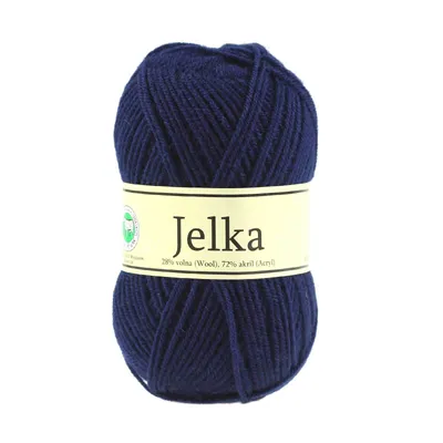 Produktbild von 50g Strickgarn Jelka m. 28% Wolle veredelt, Strickwolle, Farbauswahl, Farbe:nachtblau