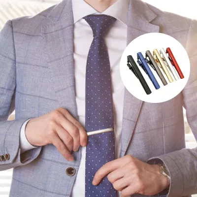 Image de Pince à cravate Pince à cravate pour hommes Mode haut de gamme Classique Mariage Col simple Accessoires de cravate pour costumes