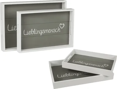 Produktbild von OOTB Weißes Holz-Tablett Lieblingsmensch