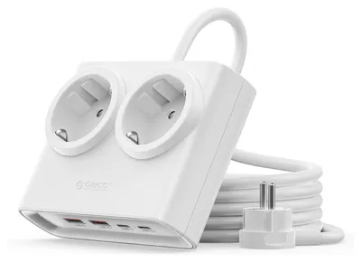 Immagine prodotto di Orico PDC25, ciabatta multipresa da 25W, 6 prese (2 prese di corrente + 2 USB-A + 2 USB-C) – Bianco