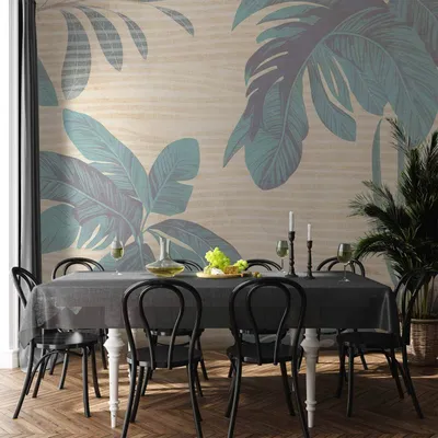 Produktbild von Vlies Fototapete - Misty Tropics 400x280 cm Blätter b-C-10388-a-a
