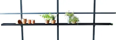 Produktbild von Aluminiumregal JULIANA 3 Sektionen 213 x 15 cm schwarz
