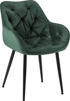 Produktbild von Esszimmerstuhl Velvet – Sesselstil – Hoher Komfort und wartungsfreundlich | Farbe: Grün