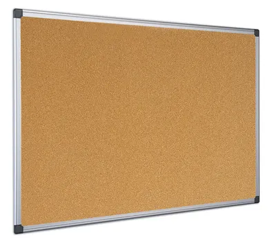 Produktbild von Bi-Office Maya Korktafel, Feste Pinnwand, Braun, Kork, 900 x 600 mm, Aluminium