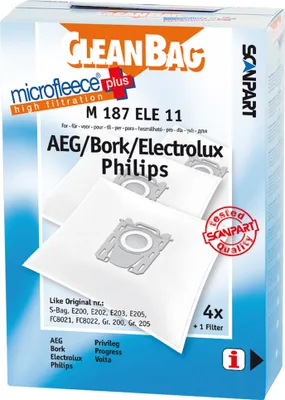 Obrázok produktu pre Scanpart M187Ele11 Microfleece+ S-Bag Stofzak 4Stuks