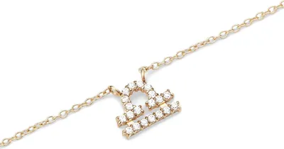 Produktbild von Daniel Wellington Kristall Sternzeichen Kette Gold Waage Halskette DW-DW00400925