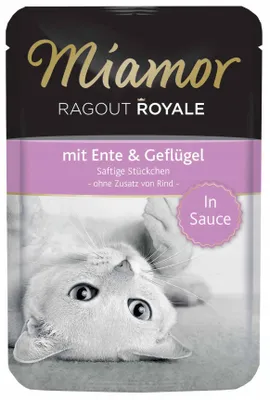 Produktbild von Miamor 100gx22 Ragout Royale Sauce Ente & Geflügel Portionsbeutel