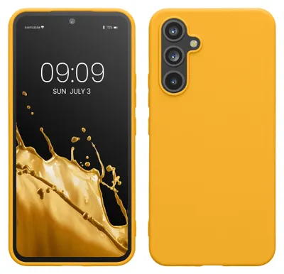 Produktbild von kwmobile Hülle für Samsung Galaxy A54 5G TPU Case - Handyhülle unterstützt kabelloses Laden, flexible Schutzhülle, gummiertes Cover in Mango