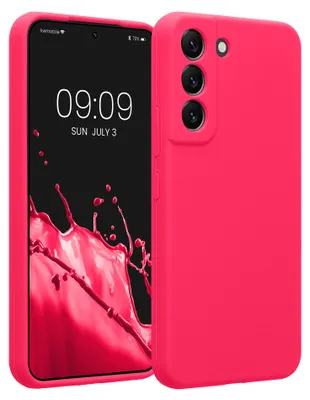 Produktbild von kwmobile Hülle kompatibel mit Samsung Galaxy S22 - Hülle Silikon gummiert - Handyhülle - Handy Case in Neon Pink