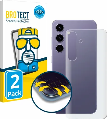 Produktbild von 2x BROTECT Fullscreen Schutzfolie für Samsung Galaxy S24 (Rückseite) Displayschutz Folie Fullcover Matt Entspiegelungsfolie