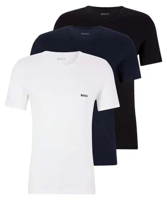 Produktbild von BOSS 3er Pack T Shirt Rundhals Farbmix weiß,blau,schwarz XL 54 7