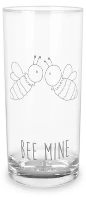 Produktbild von Mr. & Mrs. Panda Glas Biene Liebe 400 ml - Transparent - Geschenk, Trinkglas, Cocktailglas, Tumbler, Longdrinkglas, Wasserglas