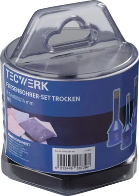 Produktbild von Diamant-Fliesenbohrer SET SANITÄR D.6 mm/6 mm/8 mm/10 mm/14mm L.63,5mm 5-tlg.TW