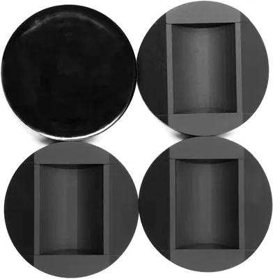 Produktbild von 4 Stück rutschfeste Möbeluntersetzer aus Gummi in Schwarz