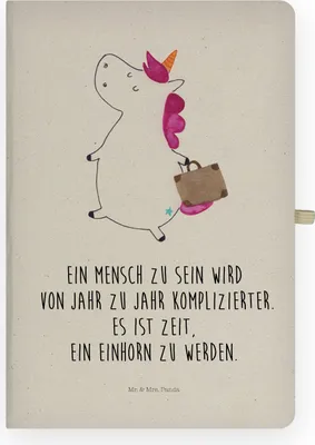 Produktbild von Mr. & Mrs. Panda notizbuch Einhorn Koffer - Transparent - Geschenk, Gepäck, Unicorn, Adressbuch, Lustig, Journal, a4, Kladde, Abenteuer, Tagebuch, Einhörner