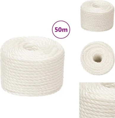 Obrázok produktu pre vidaXL Pracovné lano biele 10 mm 50 m polypropylén - Laná