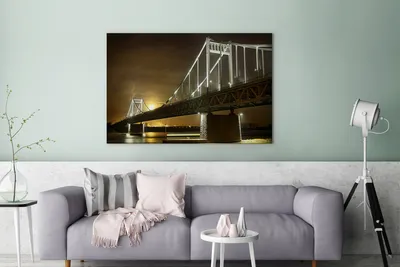 Obrázek produktu pro OneMillionCanvasses® - Obraz na plátně - Most v Krefeldu v Německu, nástěnný obraz, nástěnné dekorace obrazy obývací pokoj, 120x80cm