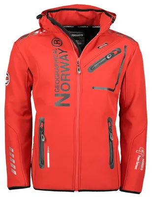 Produktbild von Geographical Norway ROYAUTE Men Softshell Jacke Herren Wasserdicht Kapuze Outdoor Windjacke Brandiing- Production
