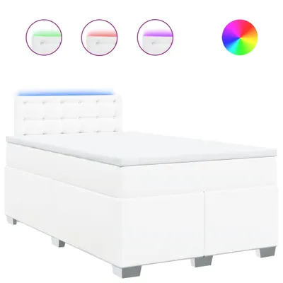 Immagine prodotto di Giroletto a Molle con Materasso Bianco 120x200 cm in Pelle finta