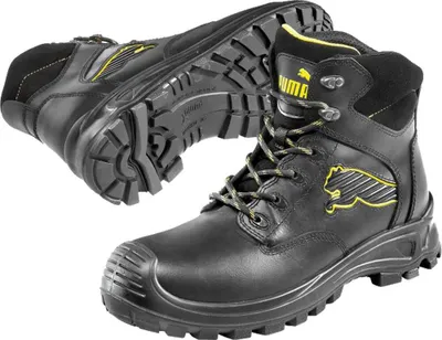 Image de Chaussures de sécurité Puma Borneo Black Mid S3 CI HI HRO SRC, taille:44 EU