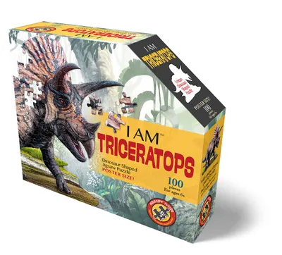 Obrázek produktu pro Puzzle konturowe 100 Jsem - Triceratops