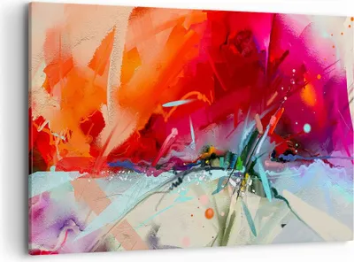 Produktbild von Bild auf Leinwand - Leinwandbild - Abstraktion modern - 120x80cm - Wand Bild - Wanddeko - Leinwanddruck - Bilder - Kunstdruck - Wanddekoration - Leinwand bilder - Wandkunst - AA120x80-4036