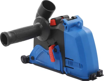 Immagine prodotto di Protezione antipolvere, attacco regolabile a 360°, compatibile con levigatrici da 125 mm e 150 mm, blu